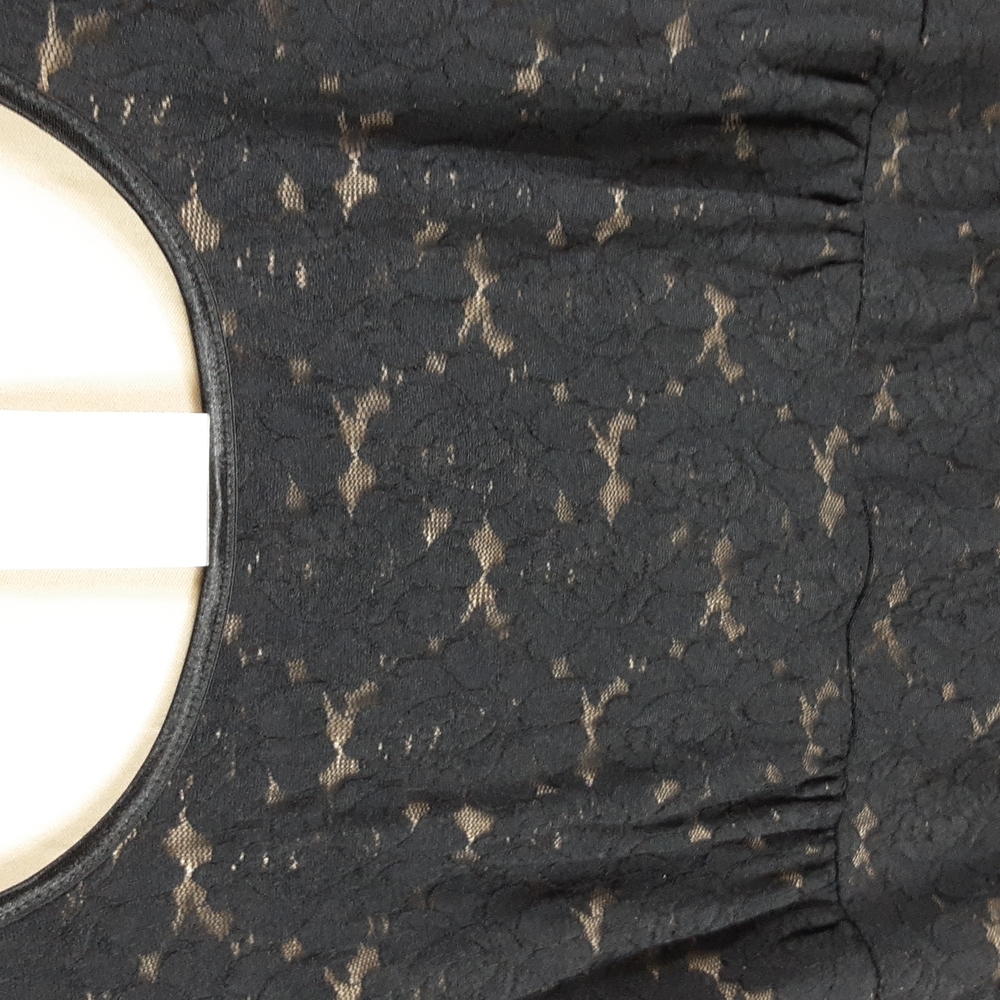 NWT, Fashion Top, 0276, black lace round neck top, Sz 18/20 - Picture 3 of 5